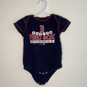 Red socks baseball onesie romper